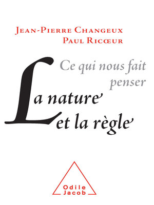 cover image of La Nature et la Règle